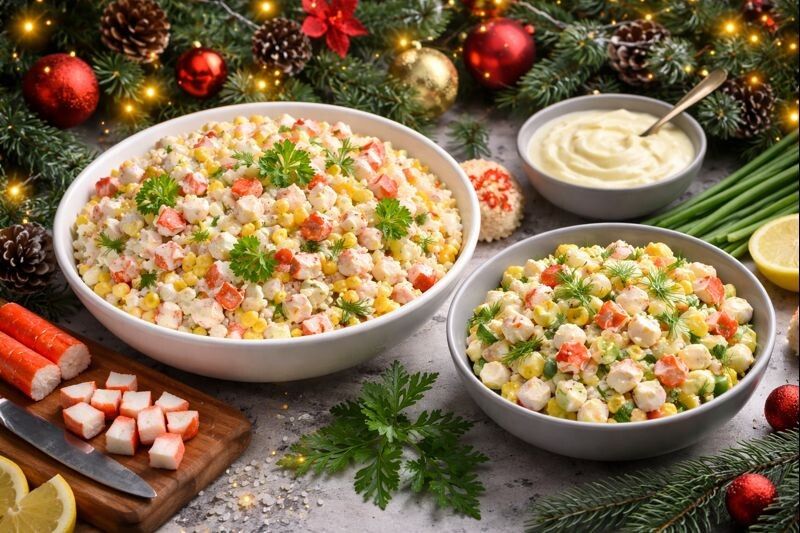 Крабовый салат под настроение: как подобрать идеальный вариант на столе