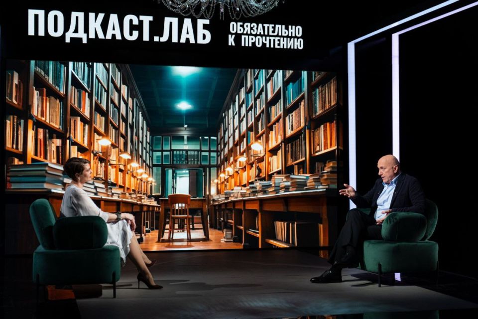 С Захаром Прилепиным на съёмках про Леонида Леонова