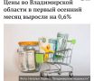 Годовая инфляция в сентябре ускорилась и составила 9,5%