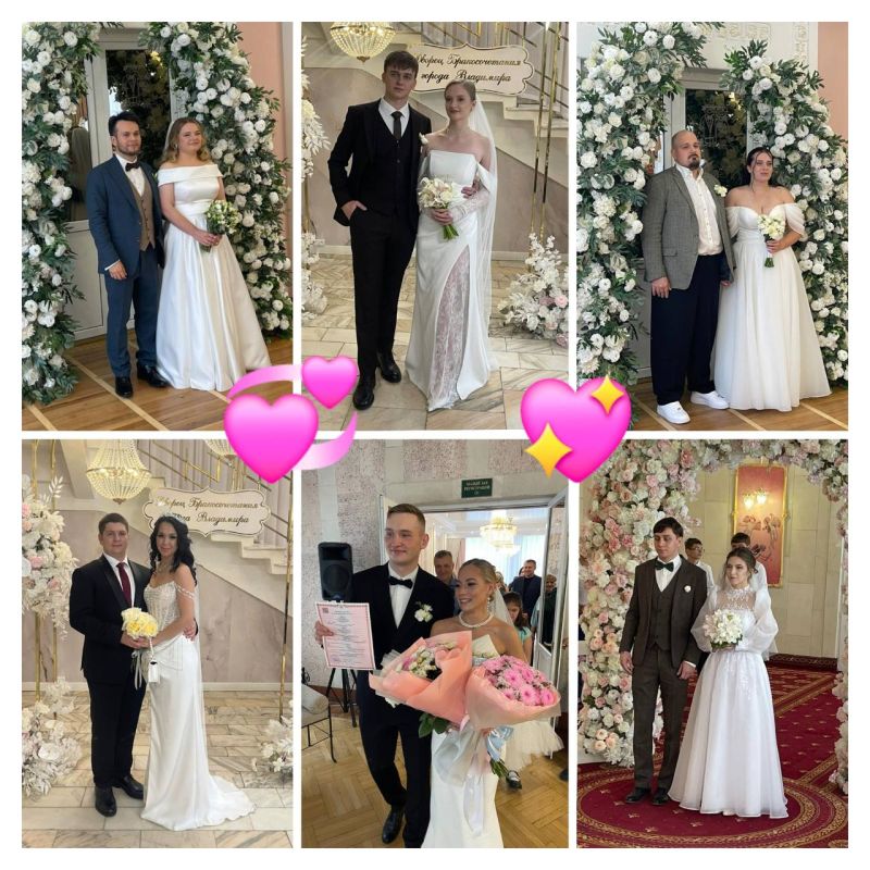 148 пар расписались во Владимире в октябре