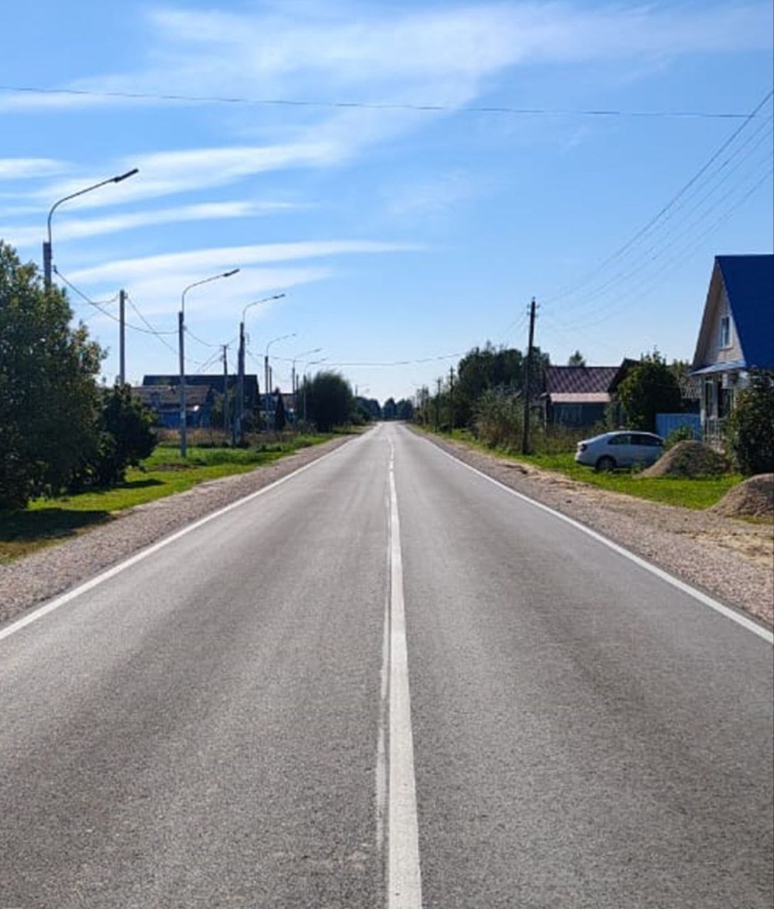 Во Владимирской области по нацпроекту «Инфраструктура для жизни» отремонтировали 9,9 км дороги Муром – Коржавино – Папулино - Меленки