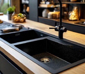 Как эффективно очистить черную раковину из искусственного камня от белого налета