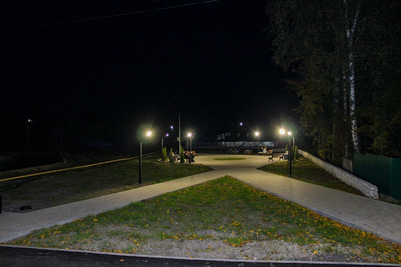 В Меленках завершился первый этап благоустройства сквера