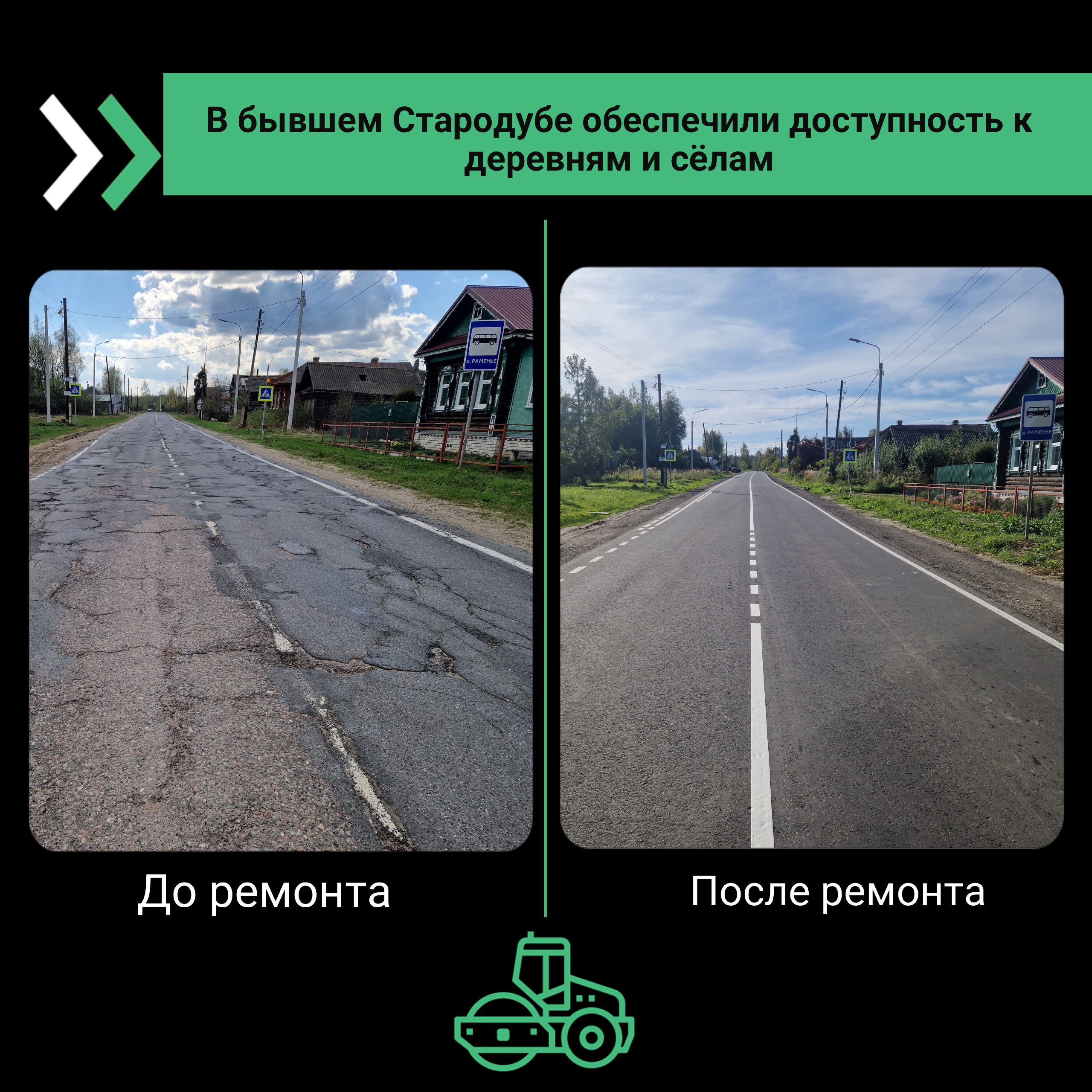 В 2 районах Владимирской области отремонтировано 3 дорожных участка