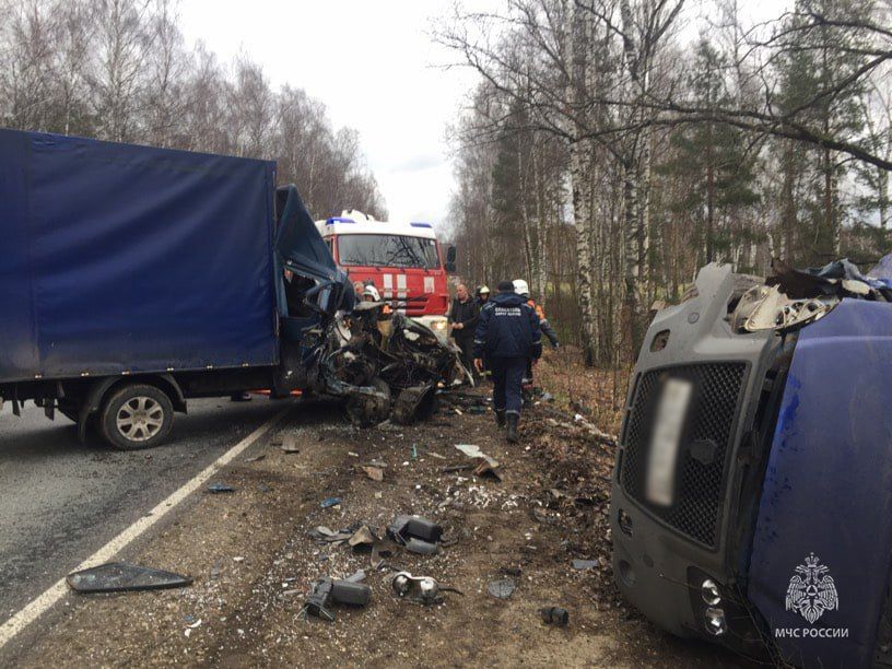 После лобового столкновения «Газелей» сотрудники МЧС России деблокировали пострадавшего