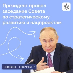 Владимир Путин провел заседание Совета при Президенте по стратегическому развитию и нацпроектам
