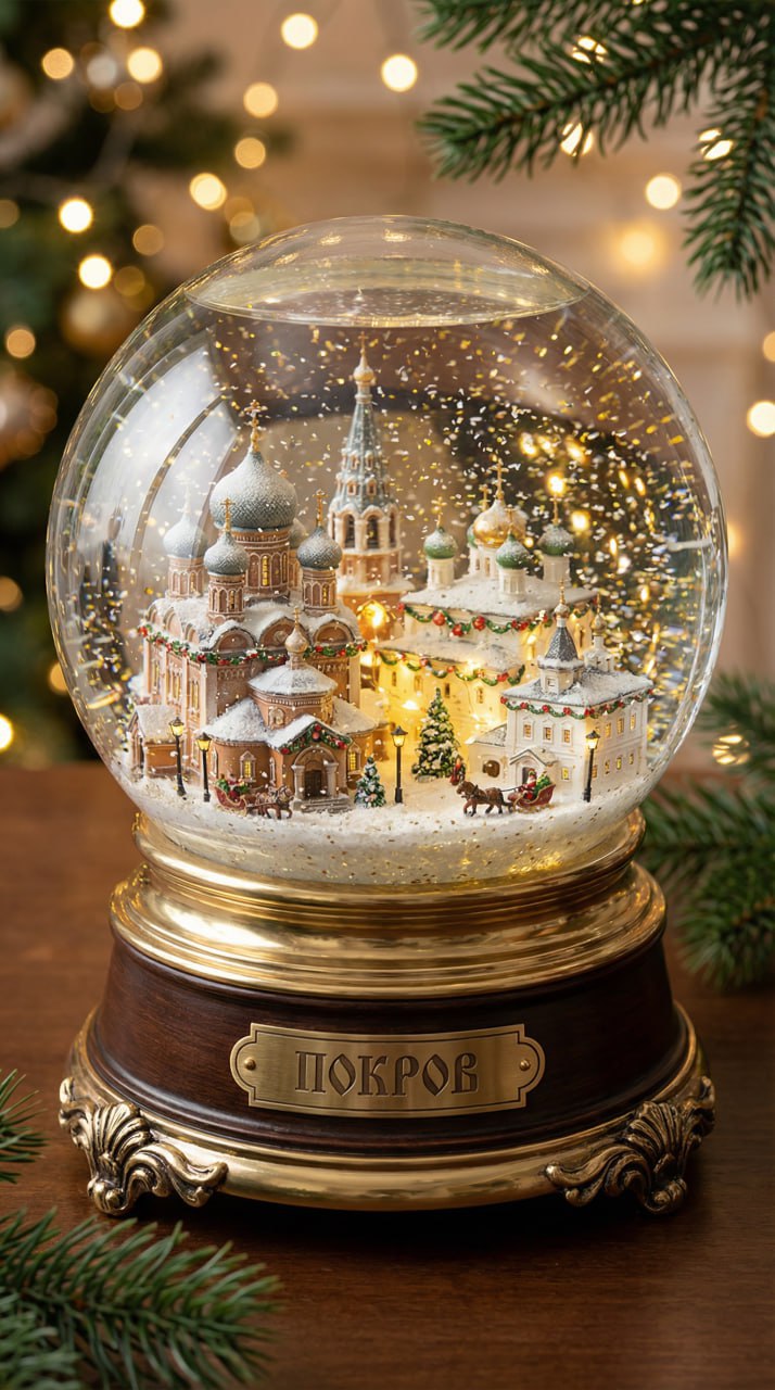 Города в магических шарах – купеческие дома и много снега Города в магических шарах – купеческие дома и много снега