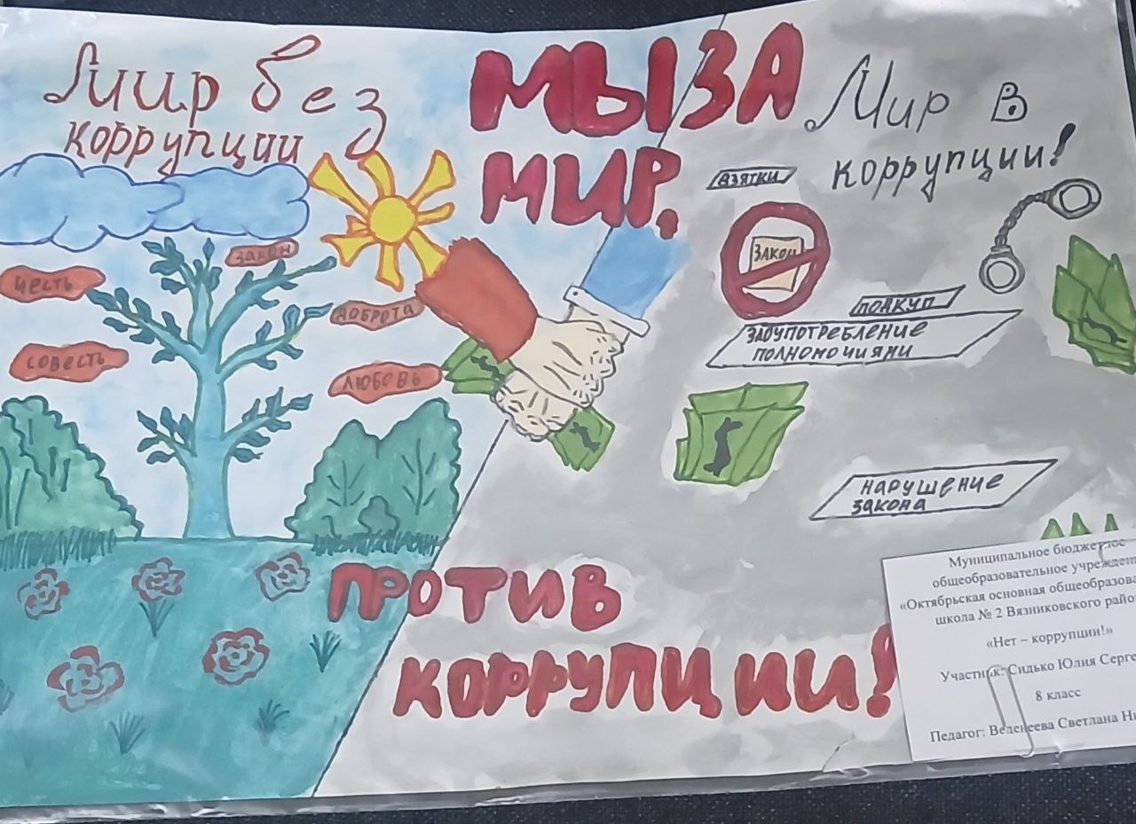 Вязниковской межрайонной прокуратурой подведены итоги конкурса детских рисунков «НЕТ КОРРУПЦИИ!» Вязниковской межрайонной прокуратурой подведены итоги конкурса детских рисунков «НЕТ КОРРУПЦИИ!»