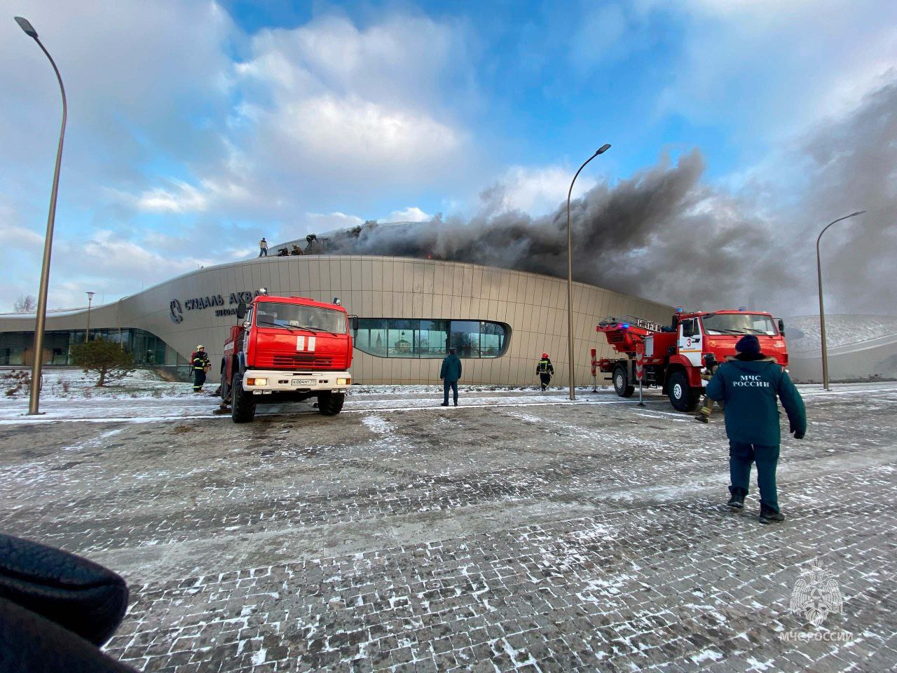 Пожар в аквапарке локализован