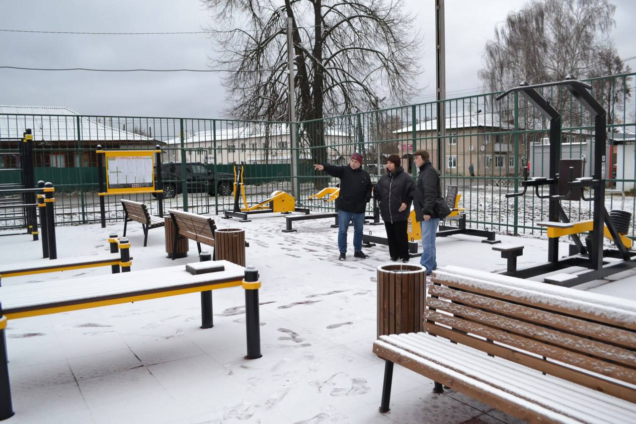 В Гороховце на спортплощадке на Лермонтова устроили зону для сдачи нормативов ГТО