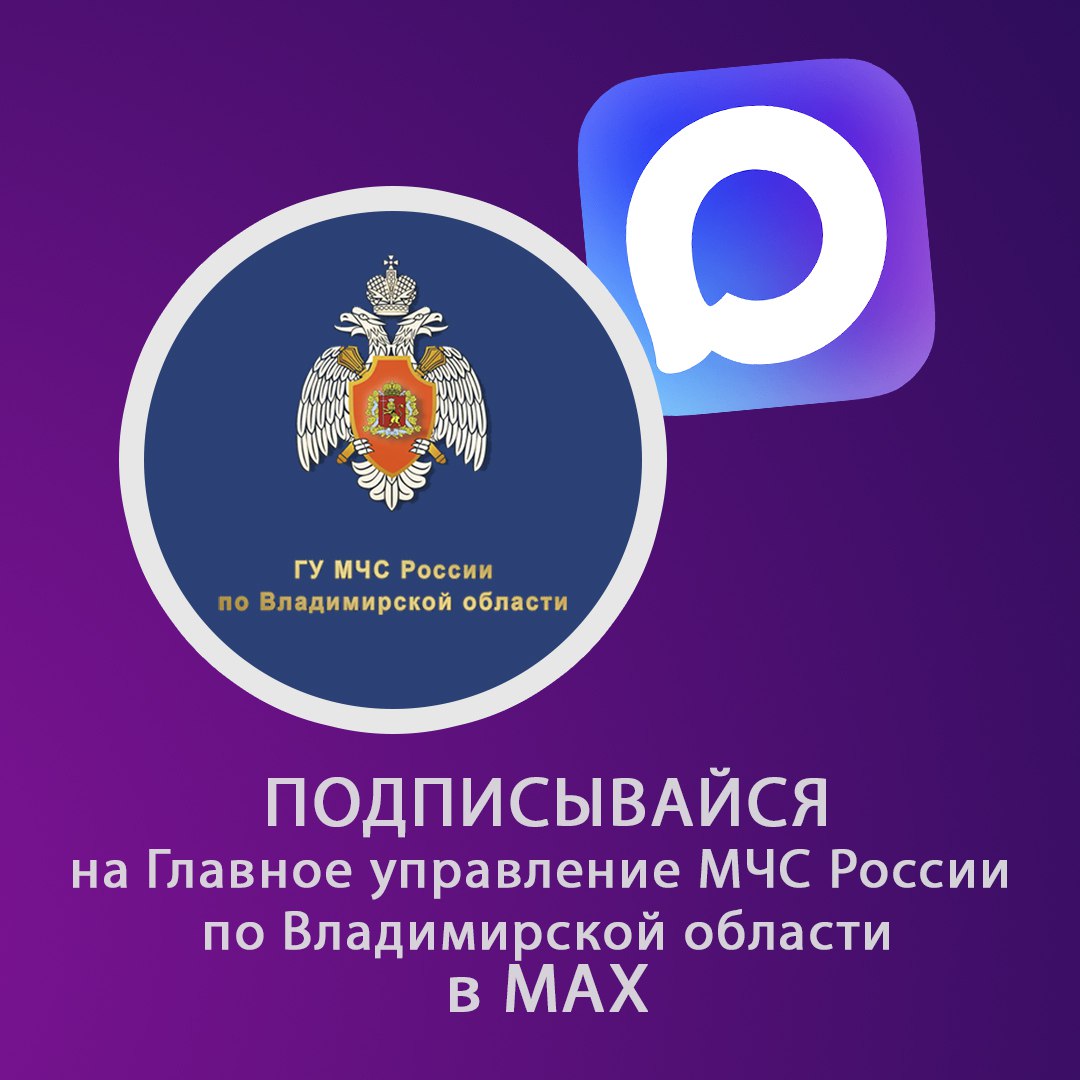 Не теряй нас - Главное управление МЧС России по Владимирской области в MAX