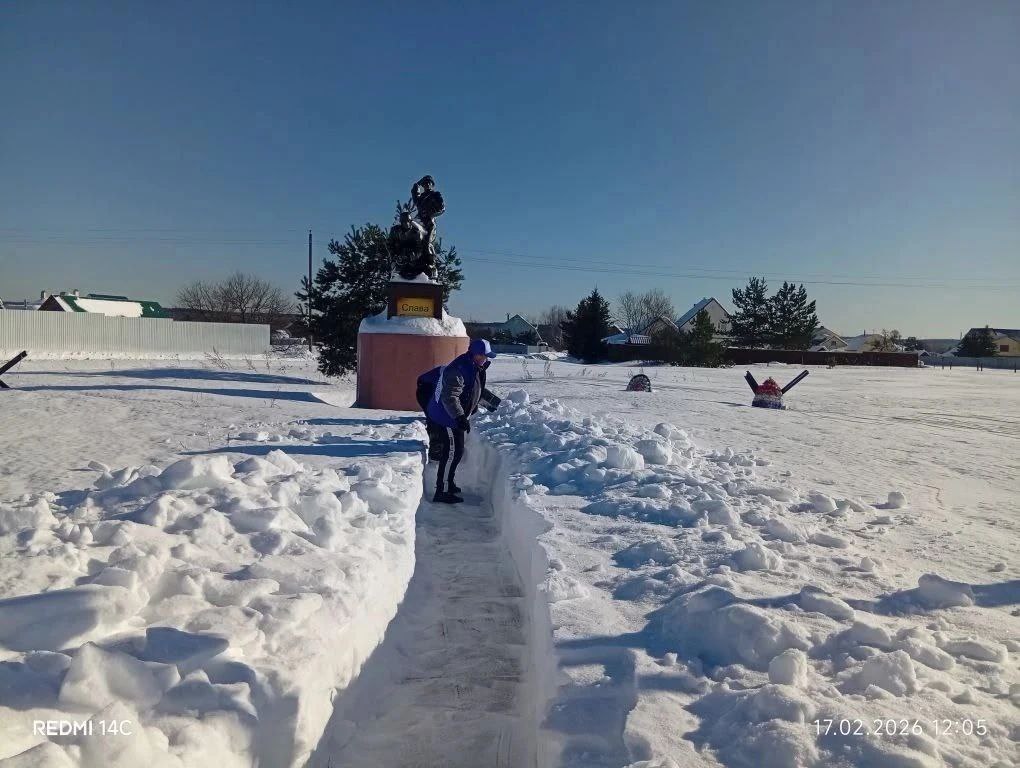 Молодежь помогает в борьбе со снегом Молодежь помогает в борьбе со снегом