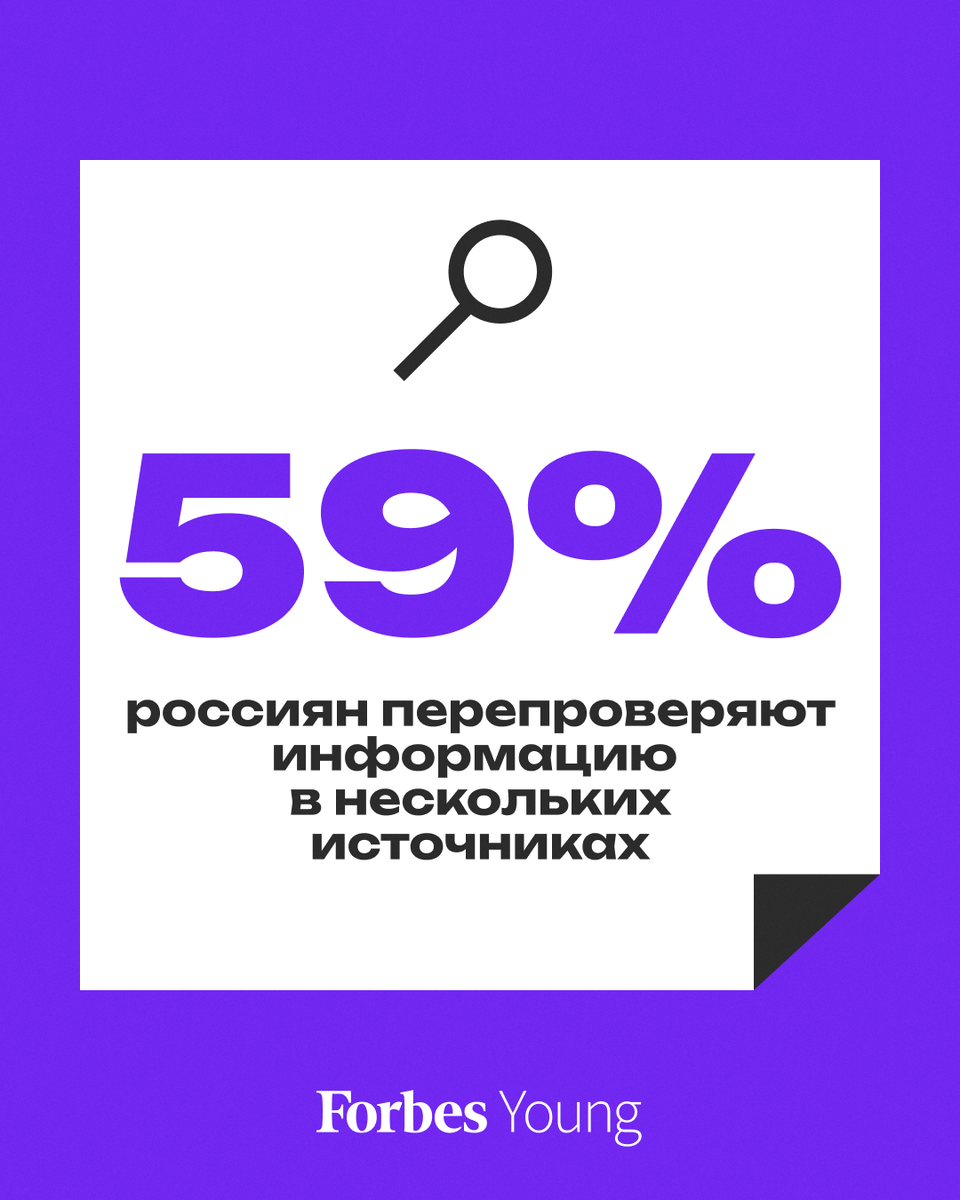 59% россиян перепроверяют информацию в нескольких источниках