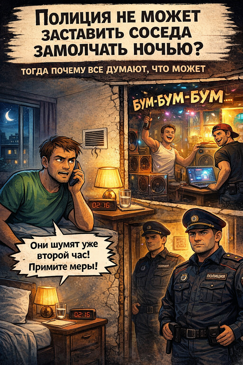 Почему полиция не может обеспечить тишину соседей?