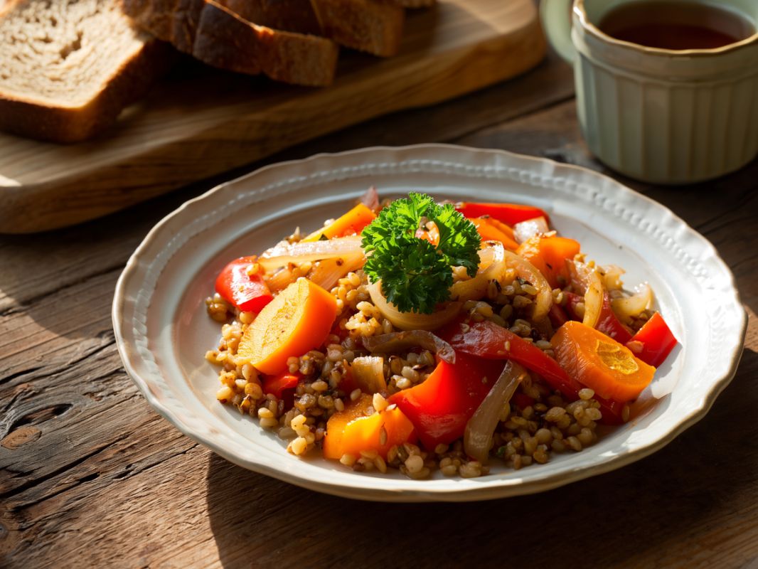 Простота и вкус: гречка с овощами по деревенски