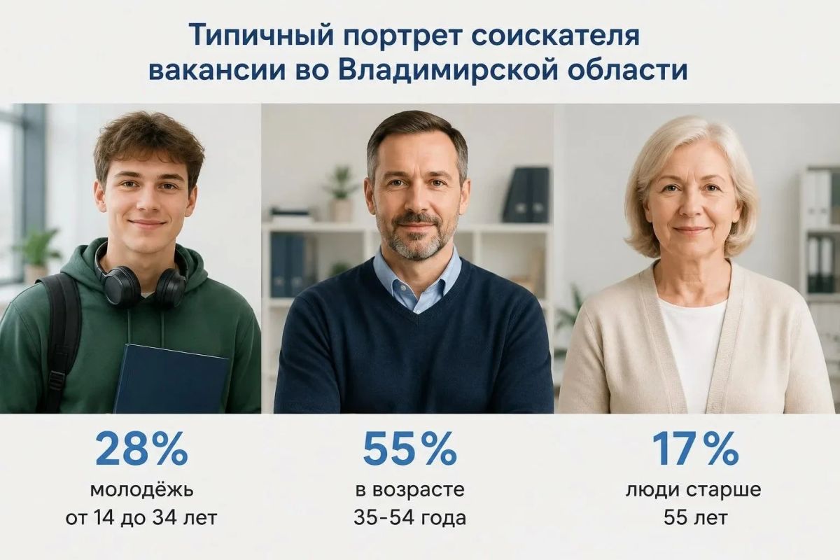 Портрет соискателя: кто ищет работу во Владимирской области?