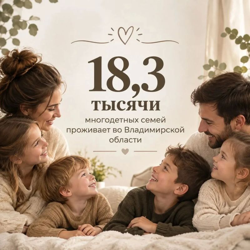 Число многодетных семей в России превысило 3 миллиона