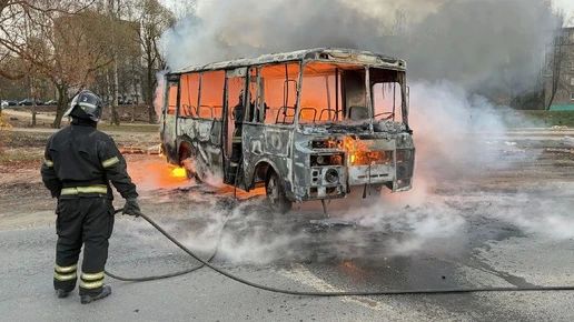 Во Владимире оперативно потушили возгорание пассажирского автобуса